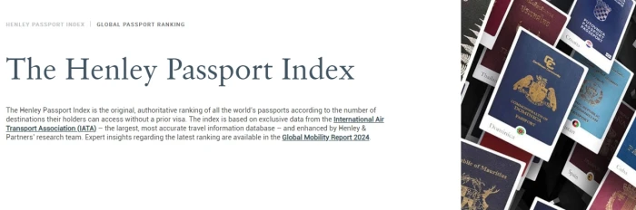 여권 파워 헨리 여권 지수 The Henley Passport Index