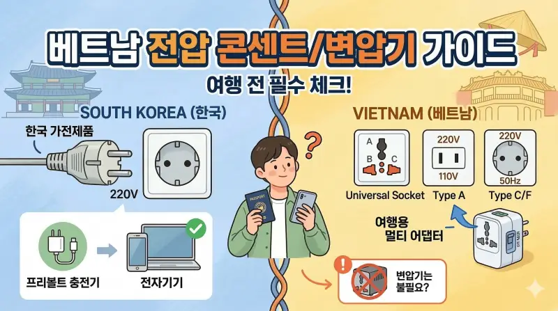 베트남 여행 콘센트 가져가야 할까